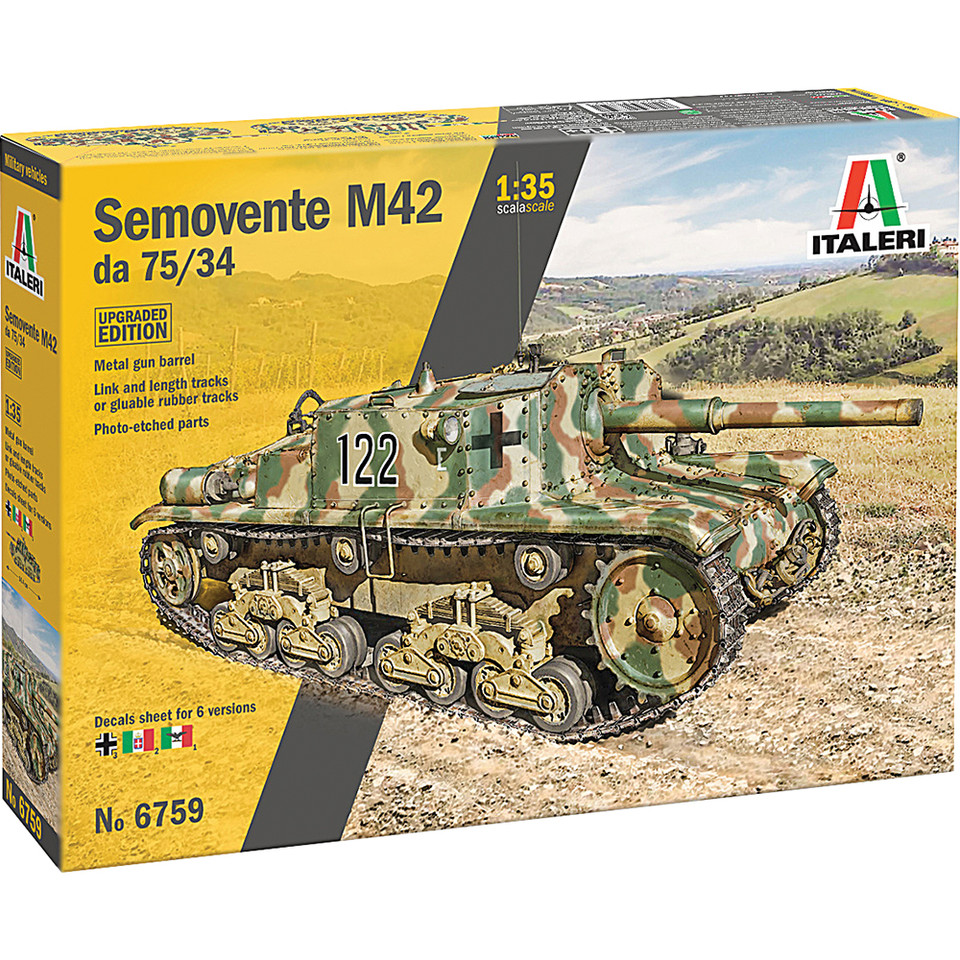 Semovente M42 da 75/34 Upgraded Edition 1/35 Kit 1:35 scale Plastic by Italeri Main Image