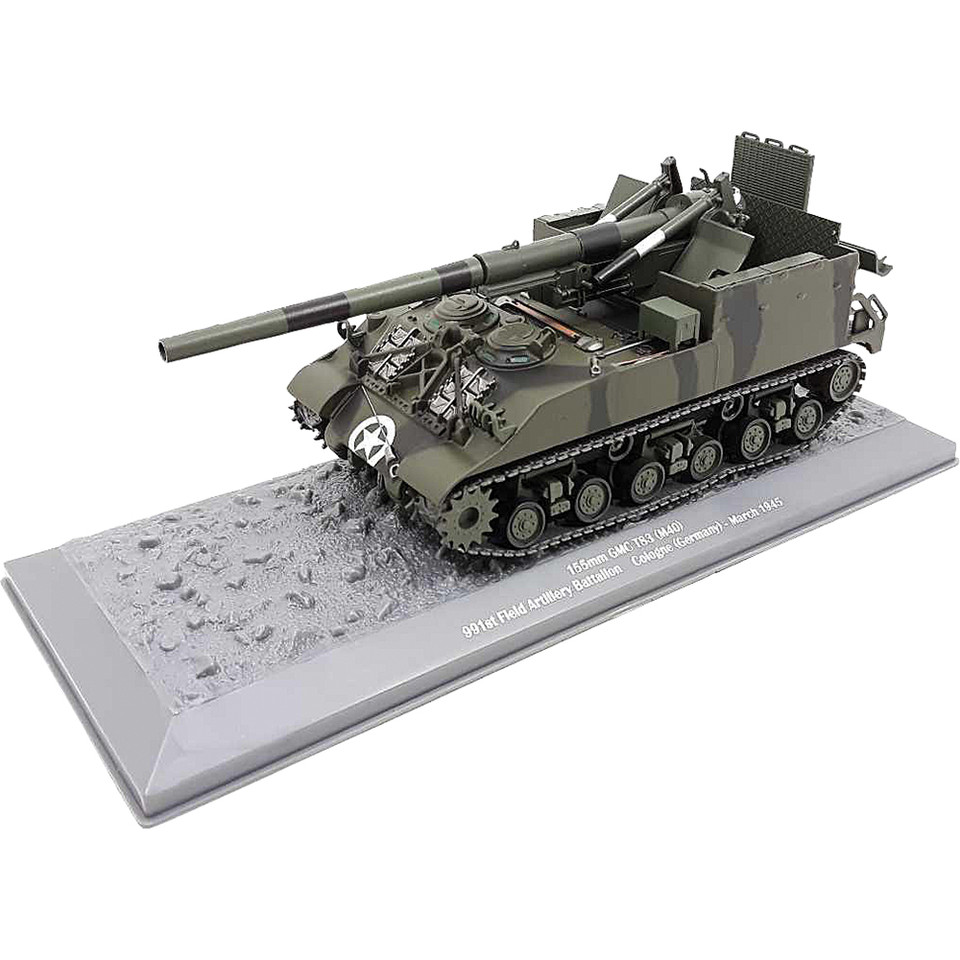 M40 155mm Gun Motor Carriage 1/43 Die Cast Model Motor City Classics (24220-45) Main Image