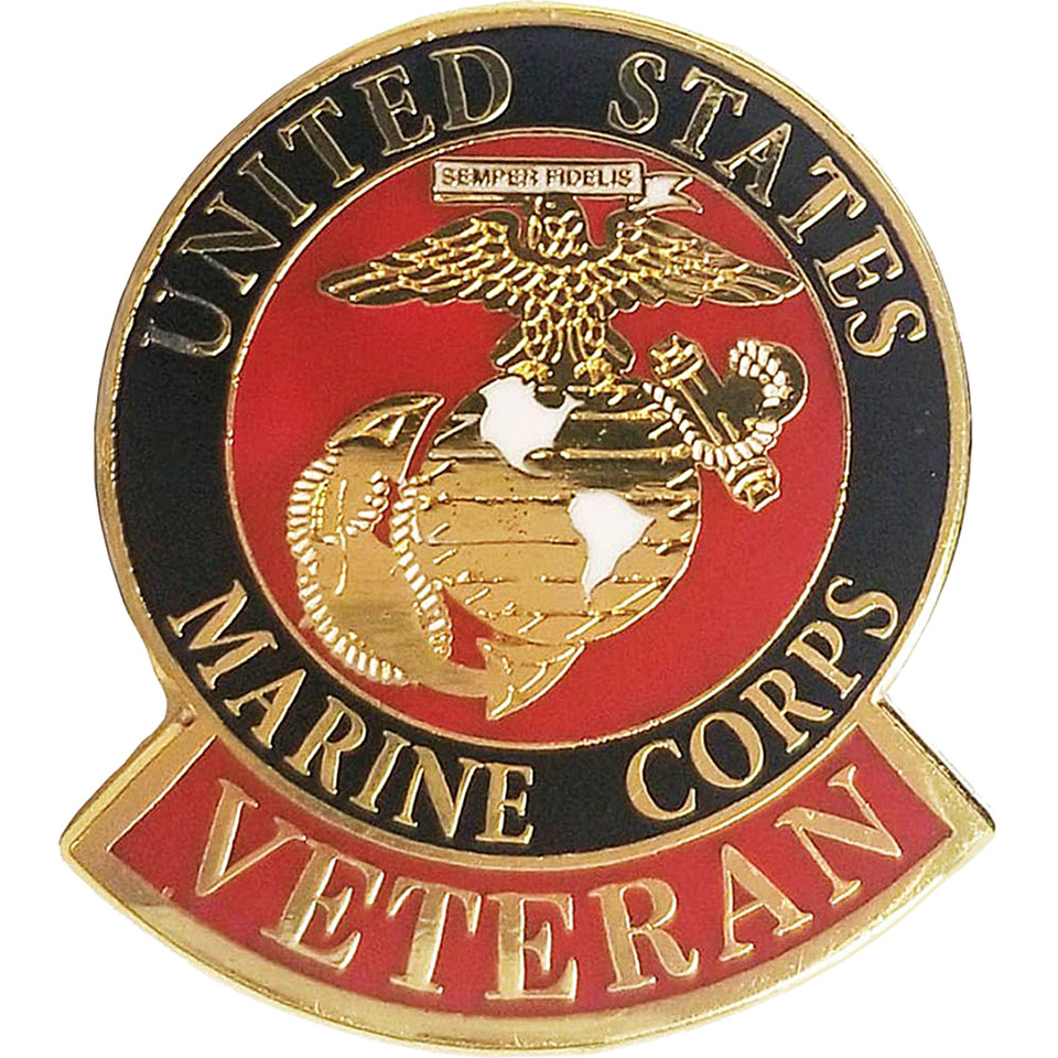 USMC LOGO VETERAN PIN USMC LOGO VETERAN PIN (P12564)   by Eagle Emblems Main Image