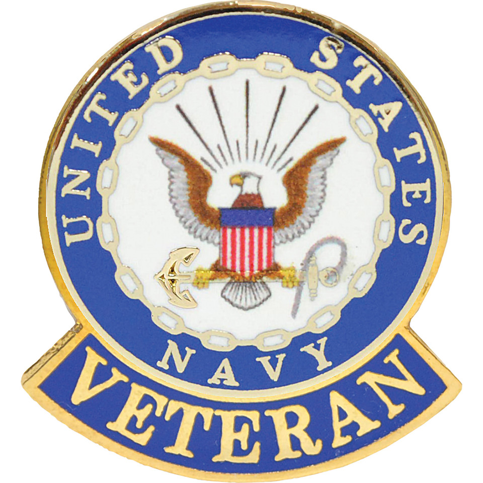 USN LOGO VETERAN PIN USN LOGO VETERAN PIN (P12563)   by Eagle Emblems Main Image