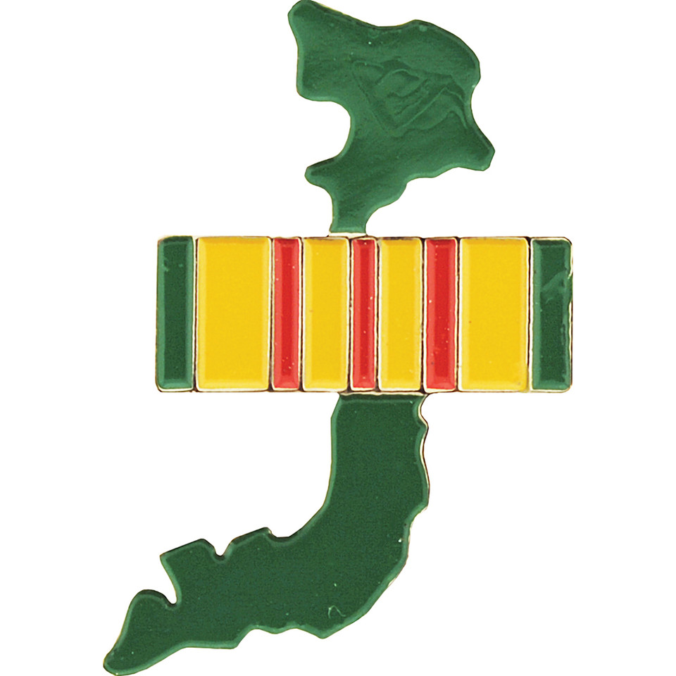VIETNAM MAP AND RIBBON PIN VIETNAM MAP AND RIBBON PIN (P14924) Main Image