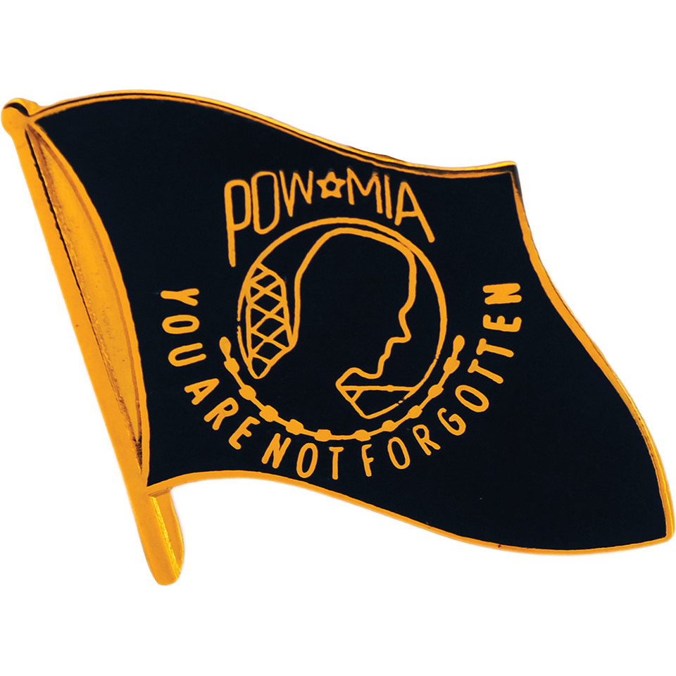 POW/MIA FLAG Lapel Pin Eagle Emblems (P15294)  Metal by Eagle Emblems Main Image
