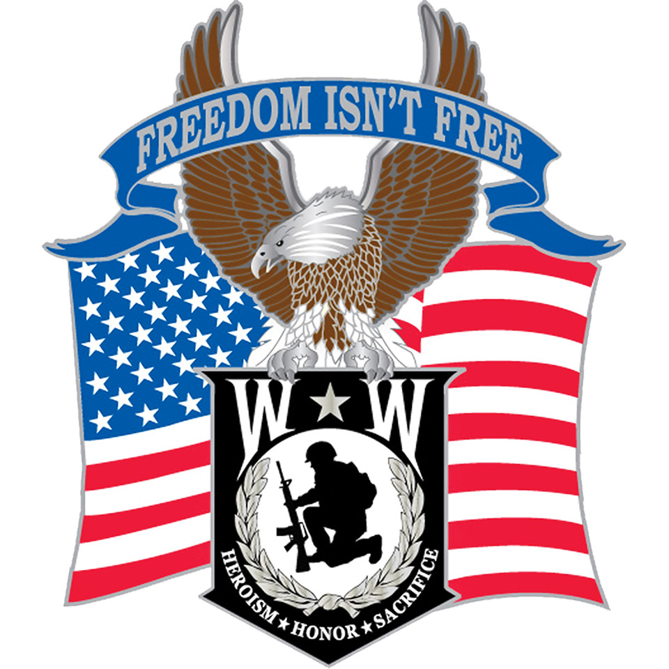 Wounded Warrior Freedom Isn't Free Lapel Pin Eagle Emblems (P16183)  Metal by Eagle Emblems Main Image