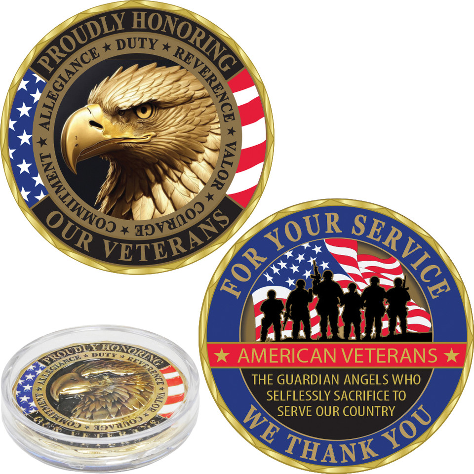 For Your Service Challenge Coin  CH0018AC (CK019)   by Eagle Emblems Main Image