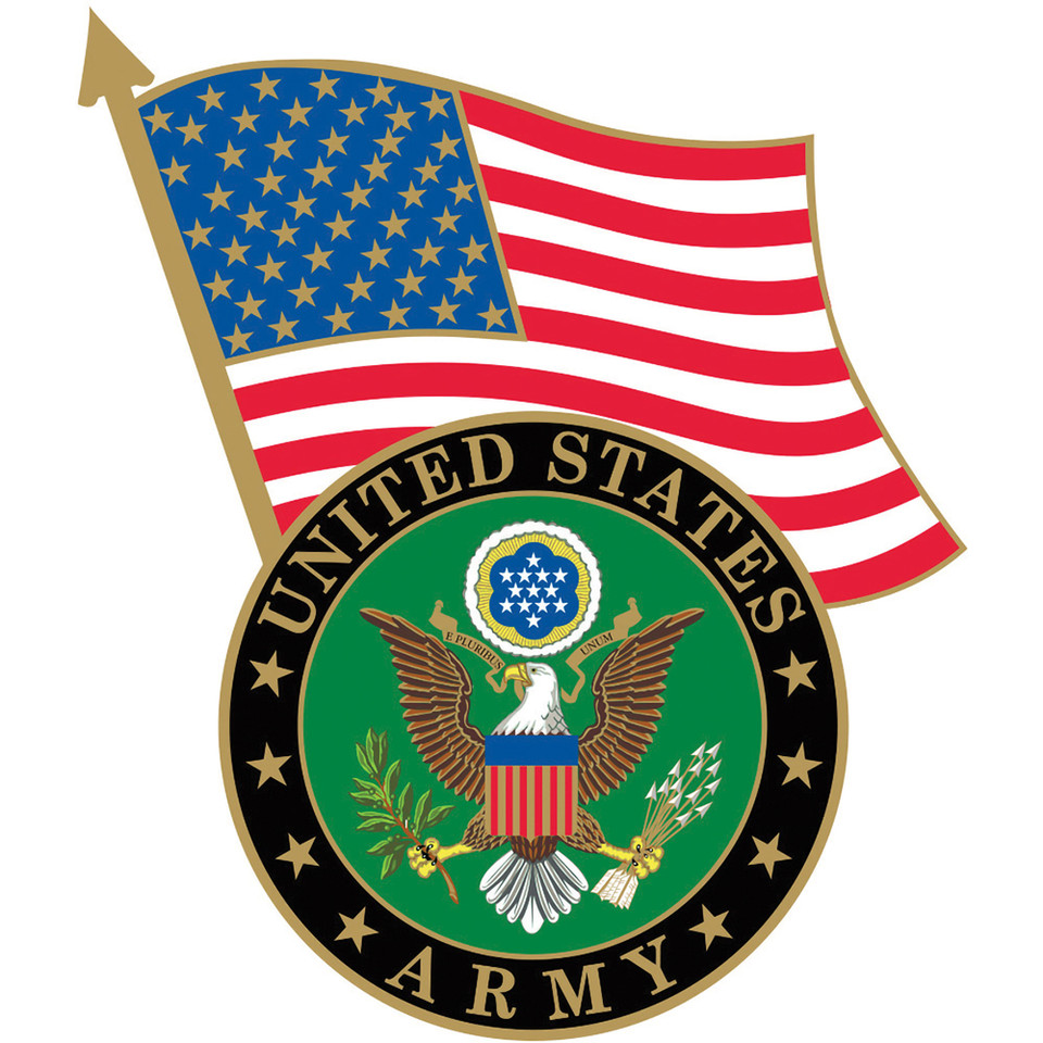 U.S. Flag and Army Emblem Lapel Pin Eagle Emblems (P62575)   by Eagle Emblems Main Image