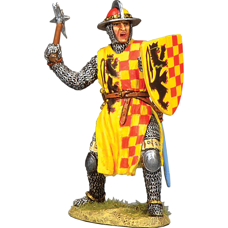 Fighting Crusader Priest w/Warhammer & Shield 1/30 Figure K&C (MK251) 1:30 scale Metal by King and Country Main Image