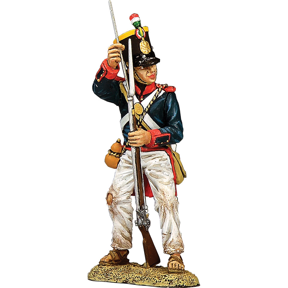 Santa Anna's Soldier using his Ramrod 1/30 Figure K&C (RTA131) 1:30 scale Metal by King and Country Main Image