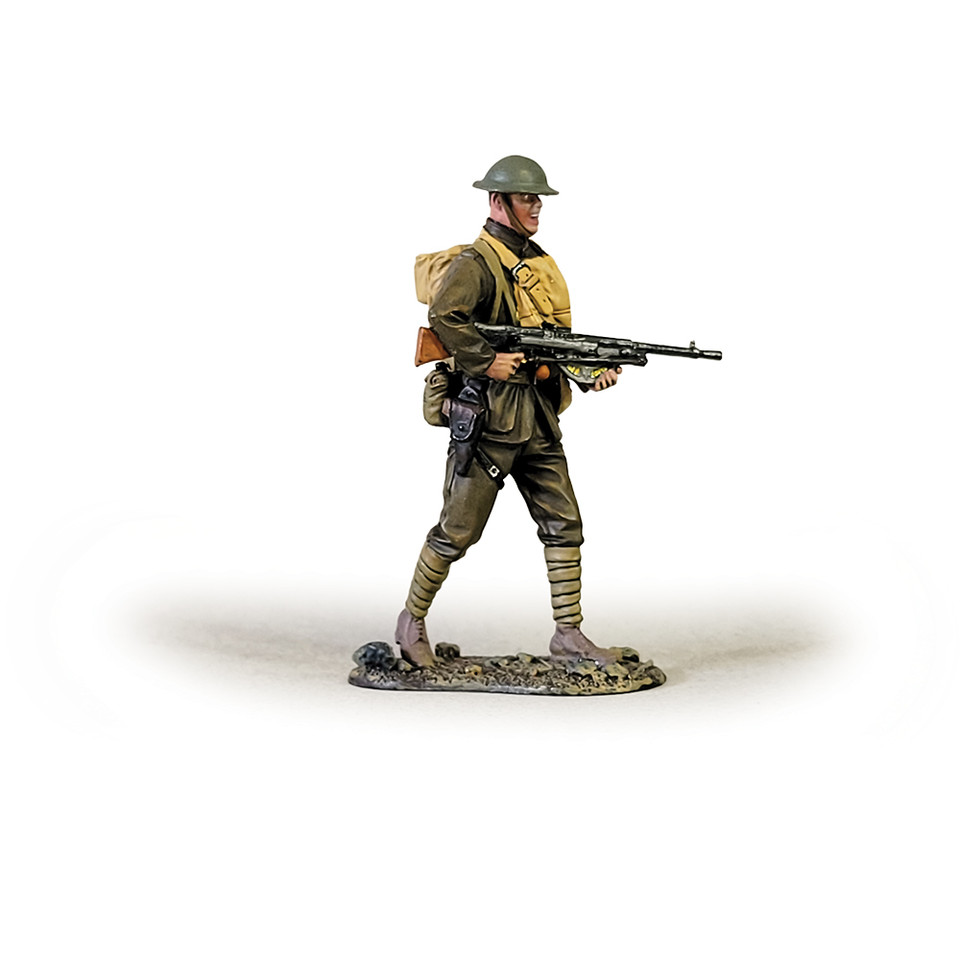 U.S. Marine Advance with Chauchat Belleau Wood 1/30 Figure William Britain (13072) 1:30 scale Metal by William Britain Main Image