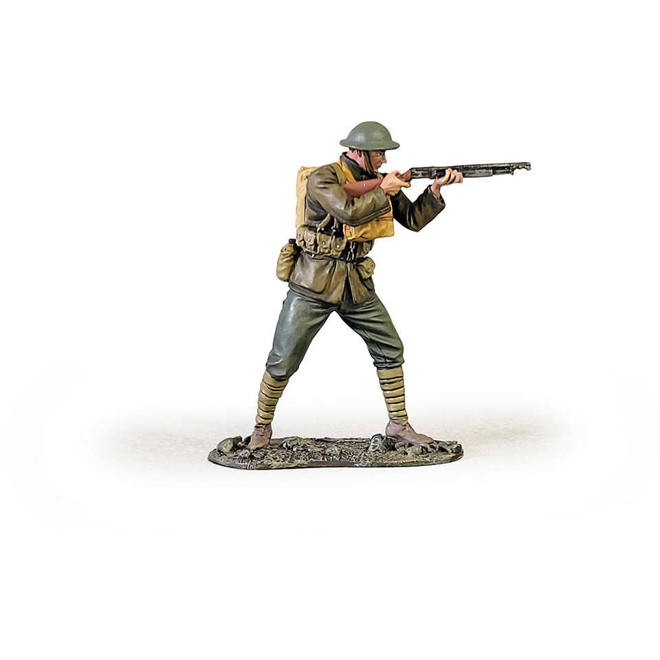 U.S. Marine with Trench Shot Gun Belleau Wood 1/30 Figure William Britain (13076) 1:30 scale Metal by William Britain Main Image