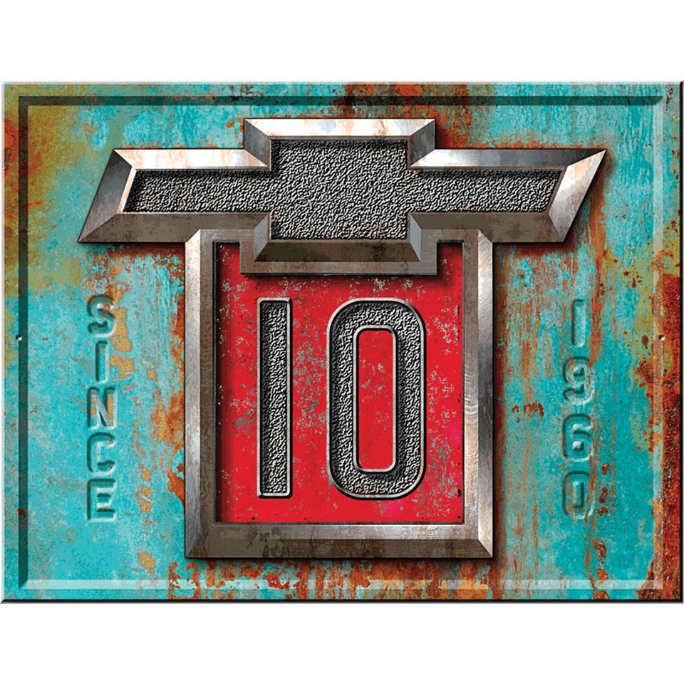 Chevy C-10 Since 1960 Sign  Metal Sign by Desperate Enterprises Main Image