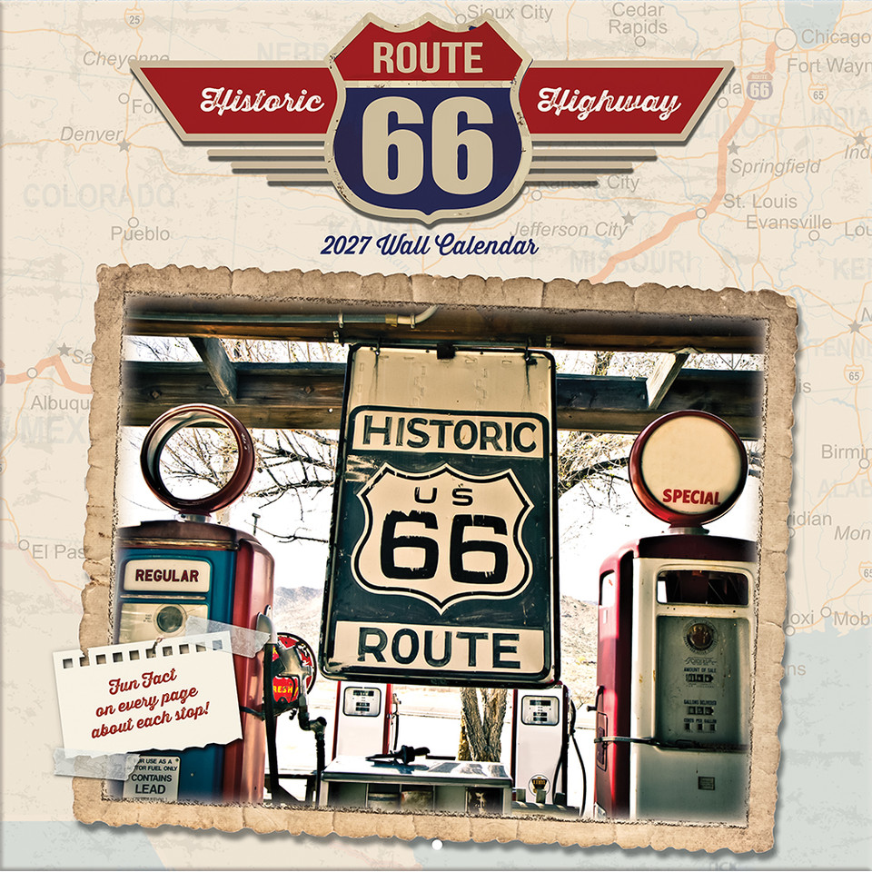 Route 66 2027 Wall Calendar CAROUSEL (27998013003)   by Carousel Calendars Main Image
