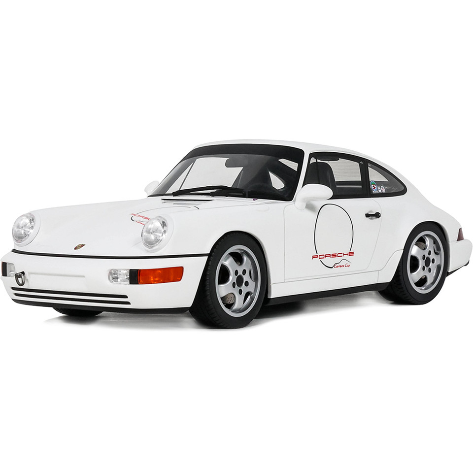 1992 Porsche 911 [964] Carrera Cup USA Edition - White 1:18 Scale Cast Resin Model Car by GT Spirit Main Image