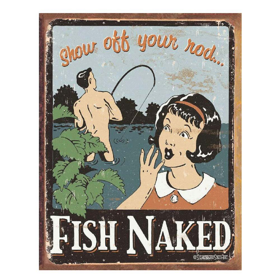 Fish NakedRod Metal Sign Main Image