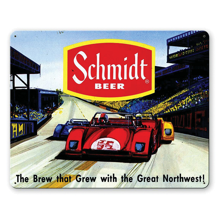 Schmidt Beer - Race Car Metal Sign Main Image