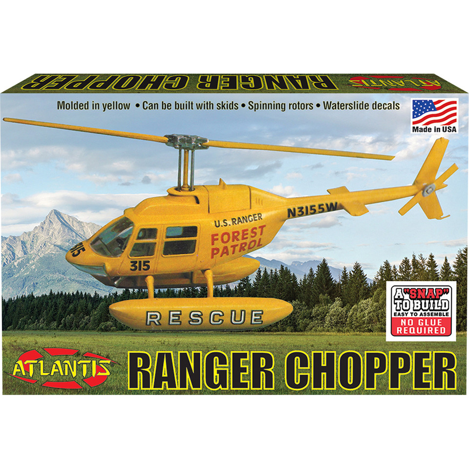 Forest Patrol Rescue Helicopter 1/72 Snap Kit Atlantis (M1025) Main Image