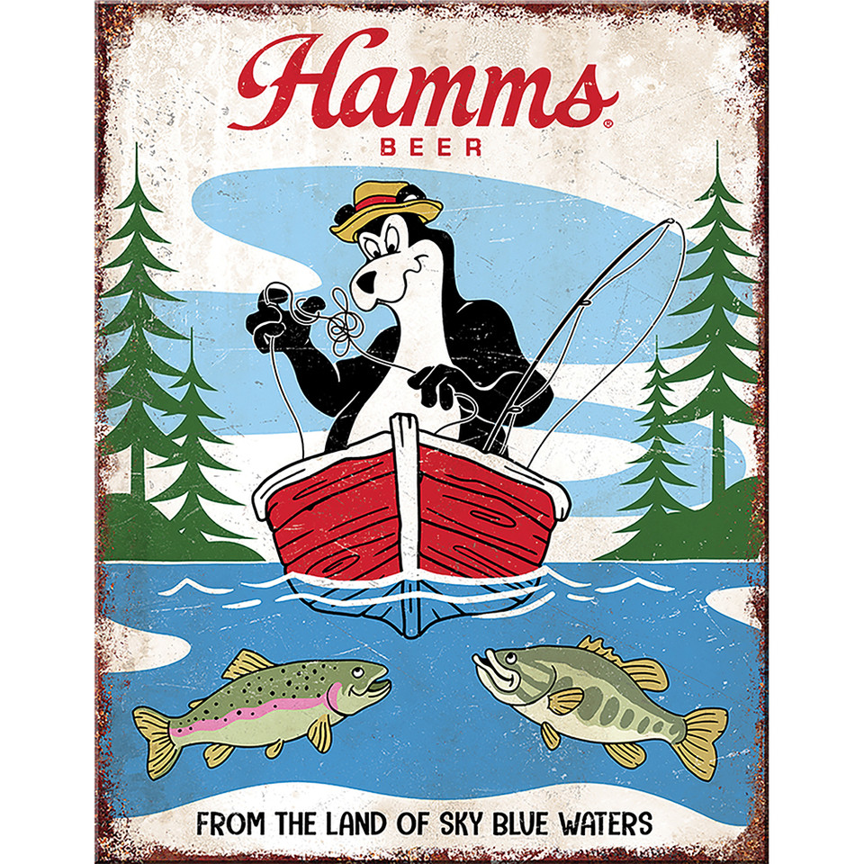 Hamms Fishing Metal Sign  2949 Main Image