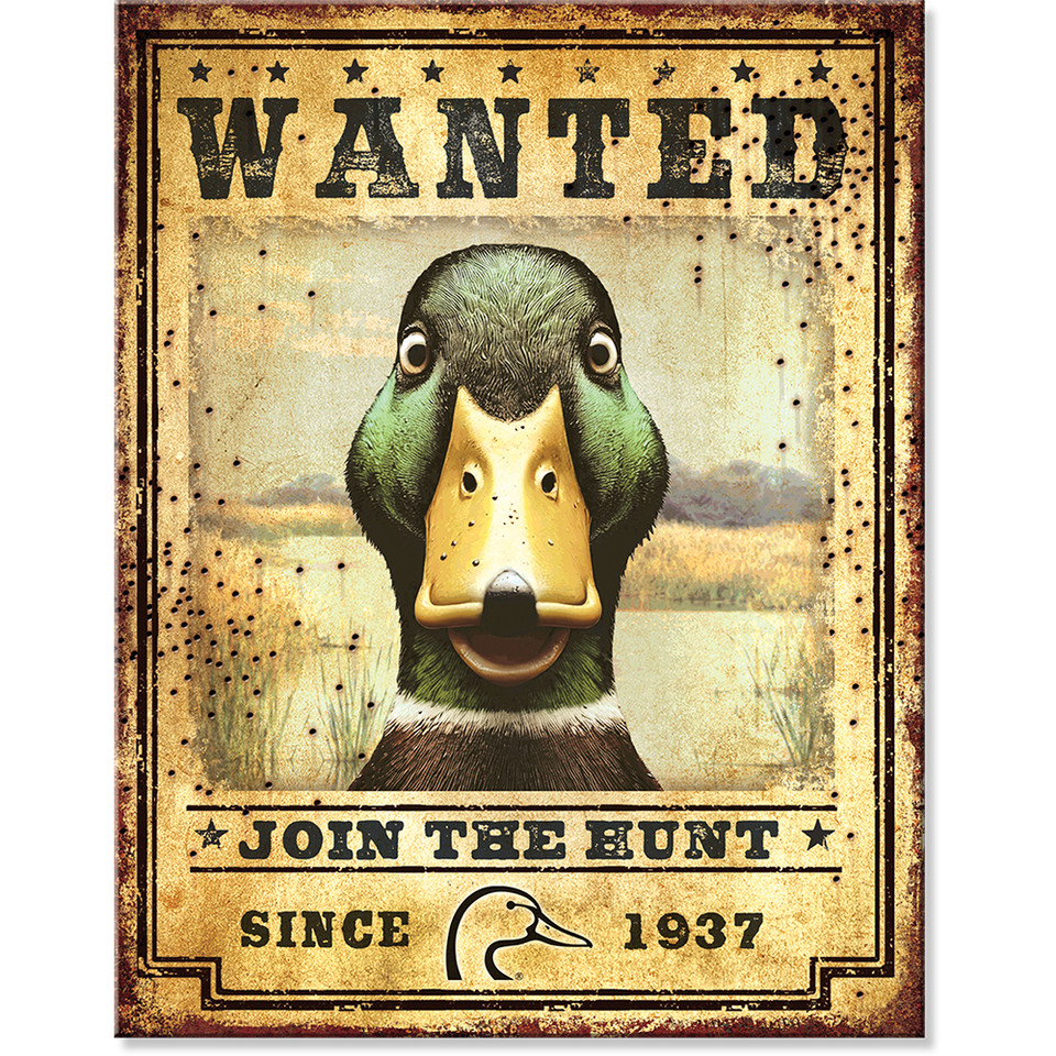 Duck Wanted Metal Sign  2957 Main Image