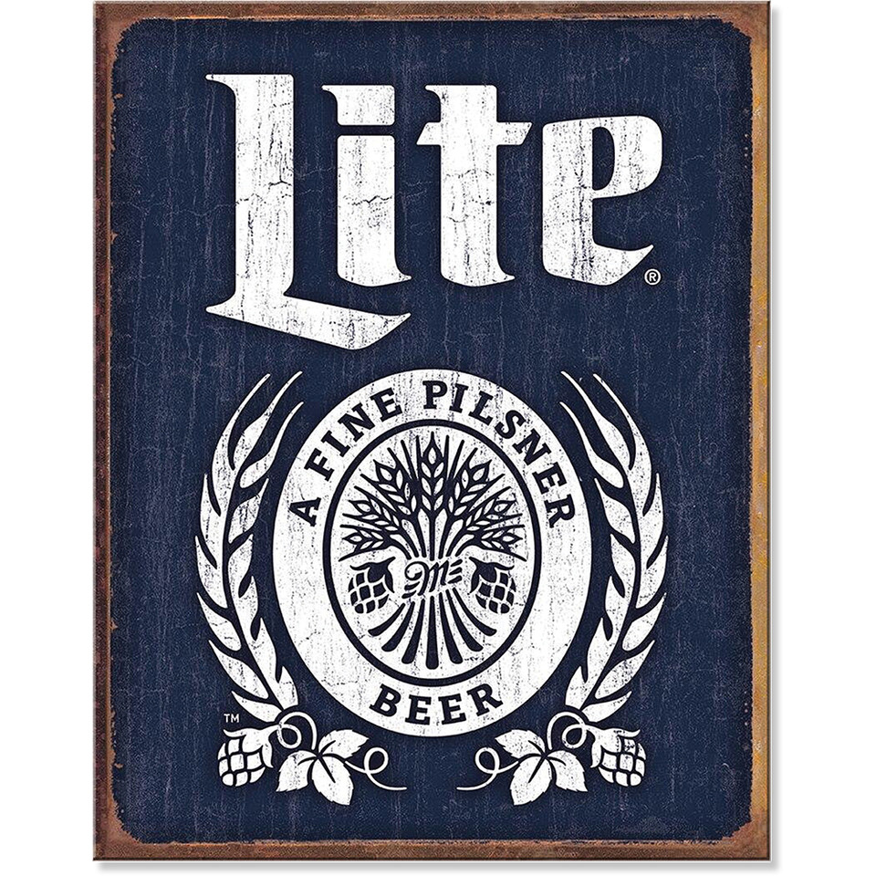 Miller Lite Metal Sign Desperate Enterprises (2182) Main Image