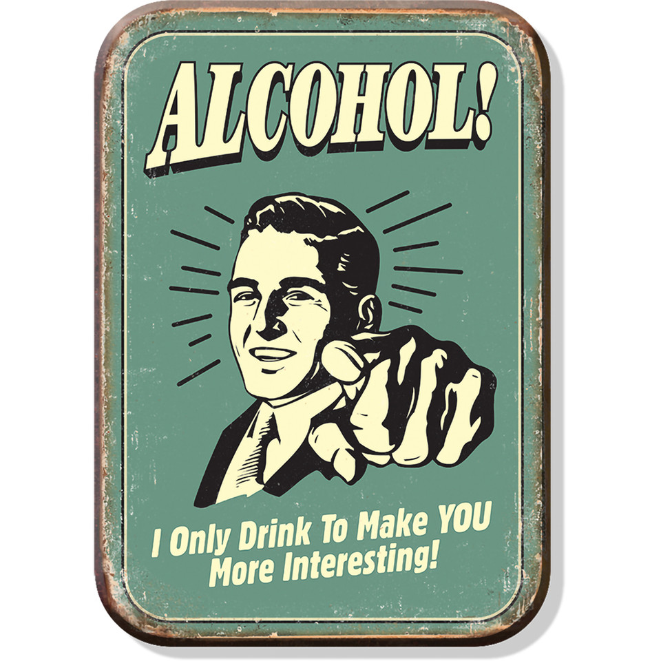 Alcohol Makes You Interesting  Magnet Desperate Enterprises (M1329) Main Image
