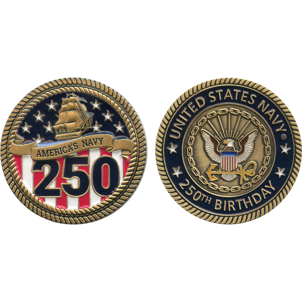 America's Navy 250th Challenge Coin Eagle Crest (2258) Main Image