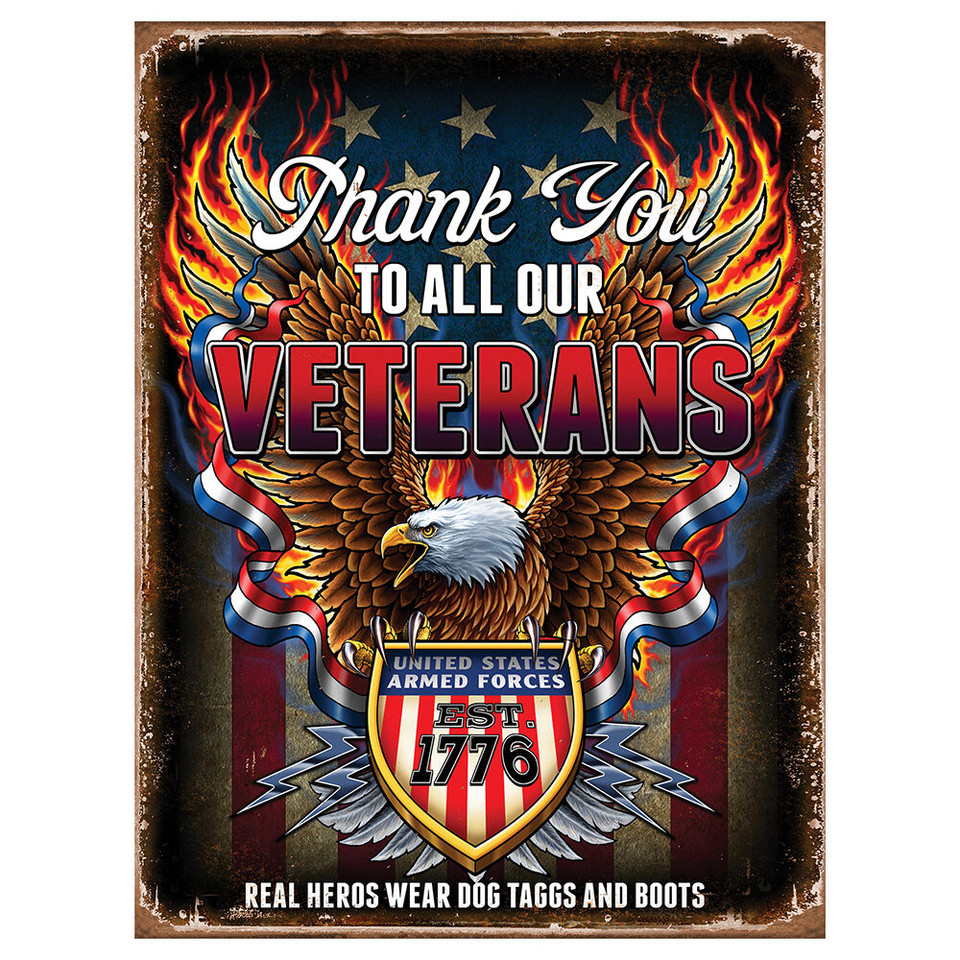 Thank You Veterans Metal Sign  RVG5049M Main Image