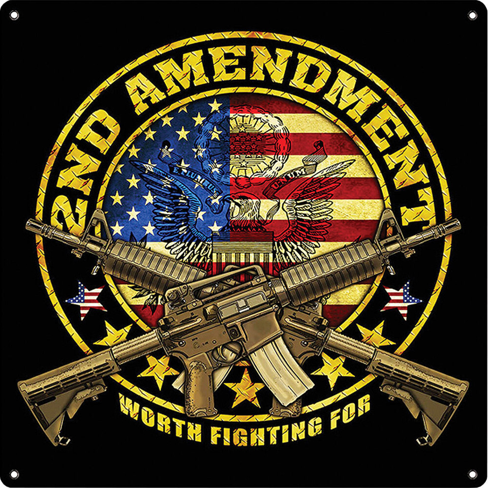 2nd Amendment Worth Fighting For Metal Sign  RVG3444 Main Image