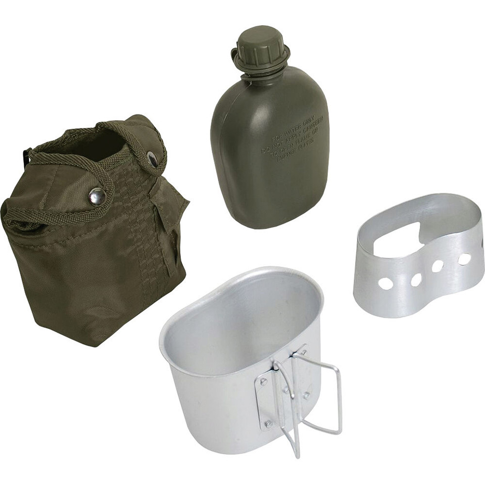 Canteen Kit With Cover, Aluminum Cup & Stove / Stand Rothco (1143) Main Image