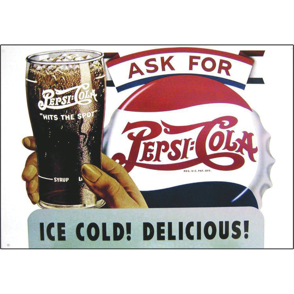 Ask For Pepsi Metal Sign Signs 4 Fun (SIGP14) Main Image