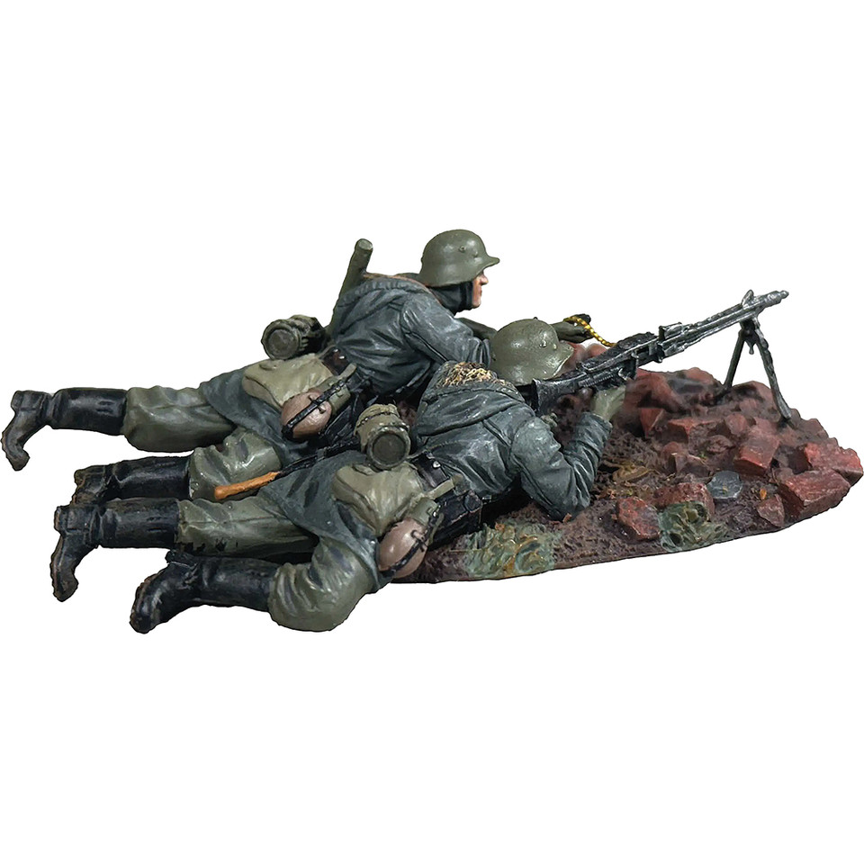 Waffen SS MG42 Team Firing Prone, 1942-45 1/30 Figure Set WILLIAM BRITAIN (25055) Main Image