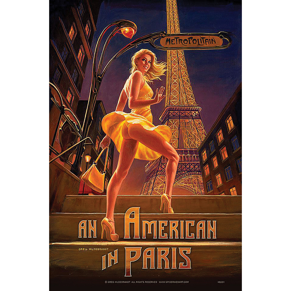 American in Paris Metal Sign   by Vintage Sign Co. Main Image