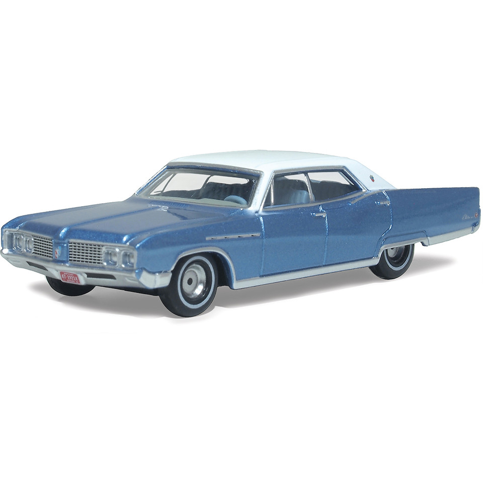 1968 Buick Electra 225 - Medium Teal Blue Mist / Parchment 1:87 Scale Diecast Model Car by Oxford Diecast Main Image