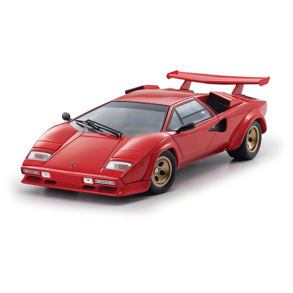Lamborghini Countach LP 5000 Quattrovalvole Red - Black Interior 1:18 Scale Diecast Model Car by Kyosho Main Image