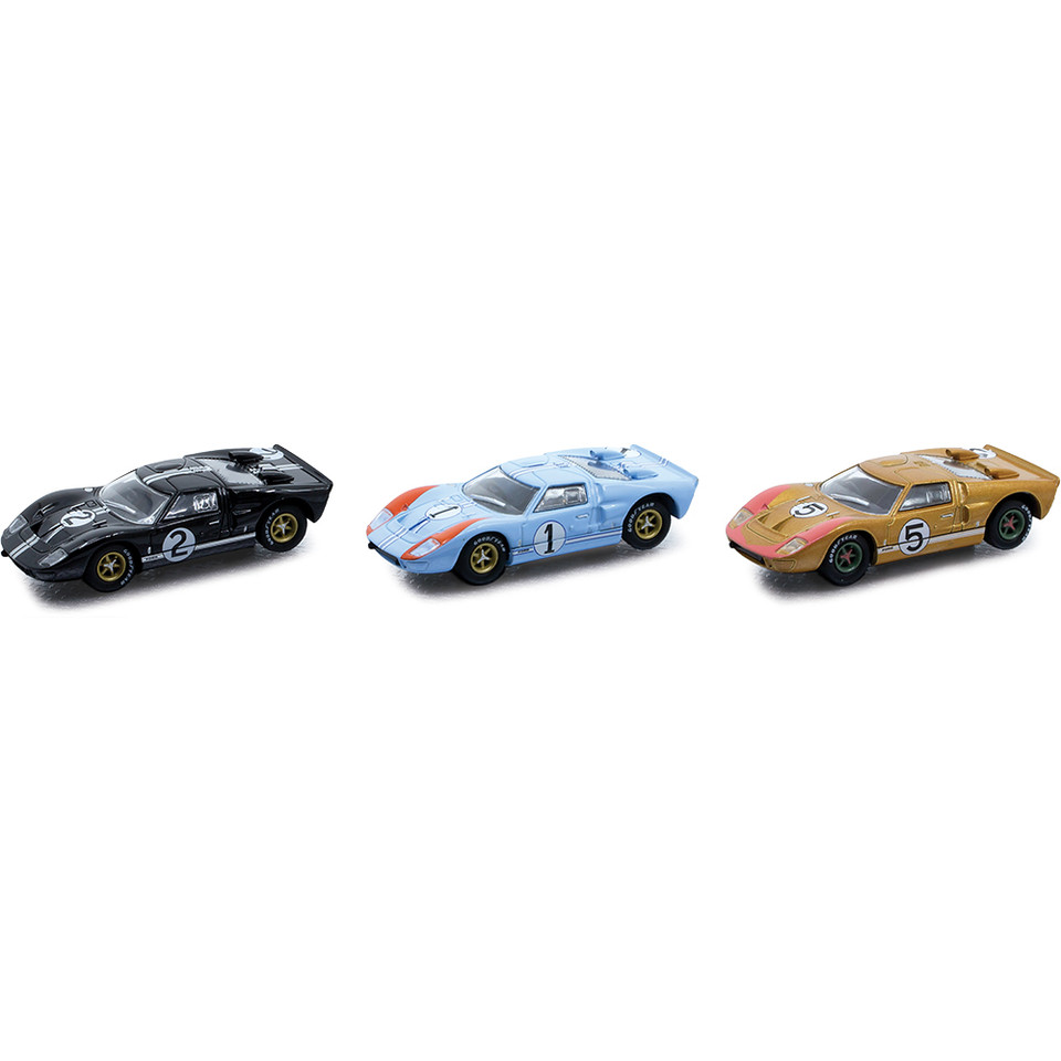 1966 Ford GT40 Le Mans Victory Row 3-Pack 1:64 Scale  by M2 Machines Main Image