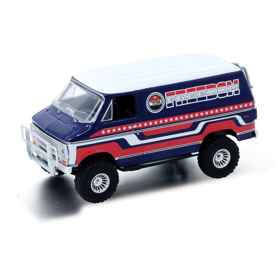 1976 Chevrolet Van - Freedom Edition 1:64 Scale Diecast Model Truck by M2 Machines Main Image