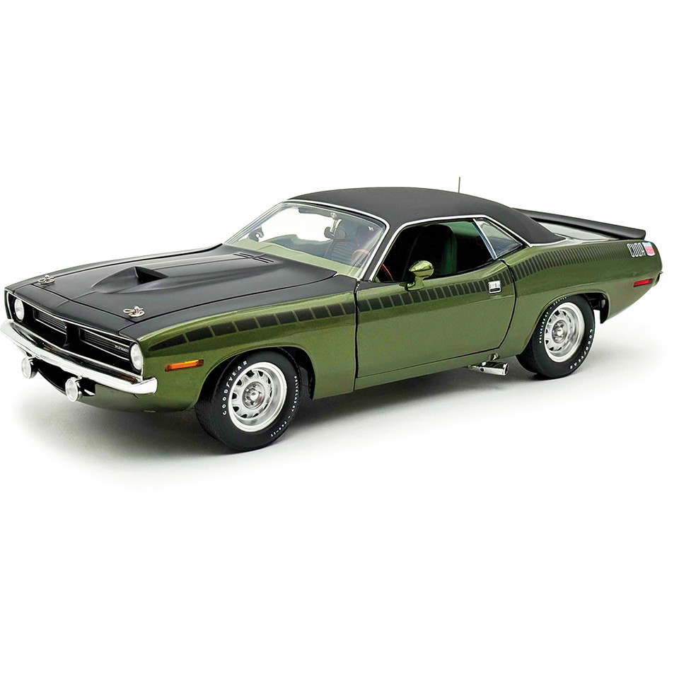 1970 Plymouth AAR Cuda Vinyl Topy - Ivy Green 1:18 Scale Diecast Model Car by Acme Main Image
