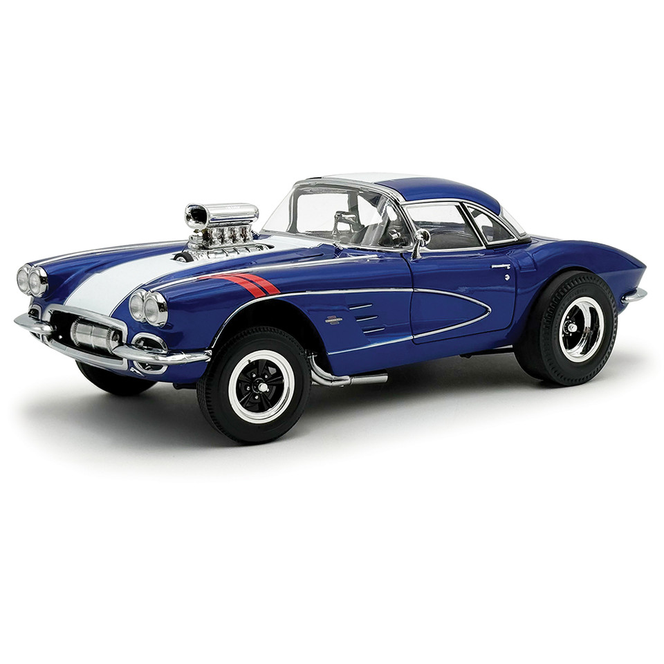 1961 Chevrolet Corvette Grand Sport Gasser - Admiral Blue 1:18 Scale Diecast Model Car by Acme Main Image