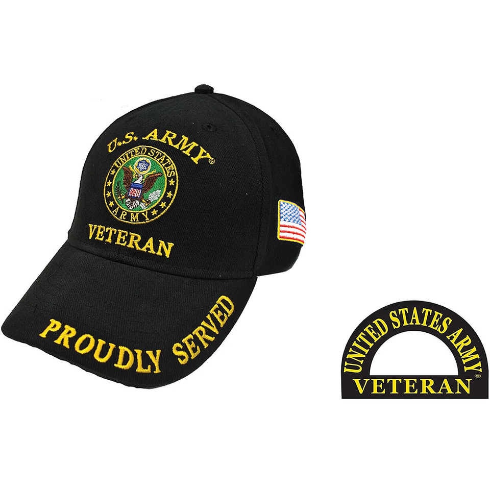 Army Veteran Cap Eagle Emblems (CP00114)   by Eagle Emblems Main Image