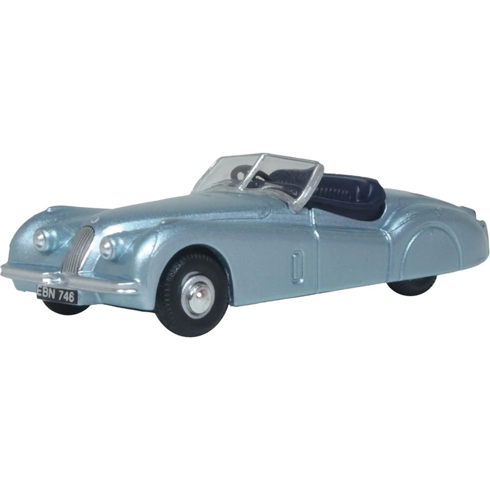 Jaguar XK120 - Pastel Blue 1:87 Scale Diecast Model Car by Oxford Diecast Main Image
