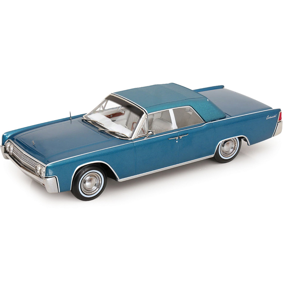 1963 Lincoln Continental Convertible - Turquoise Metallic 1:18 Scale Diecast Model Car by KK Scale Main Image