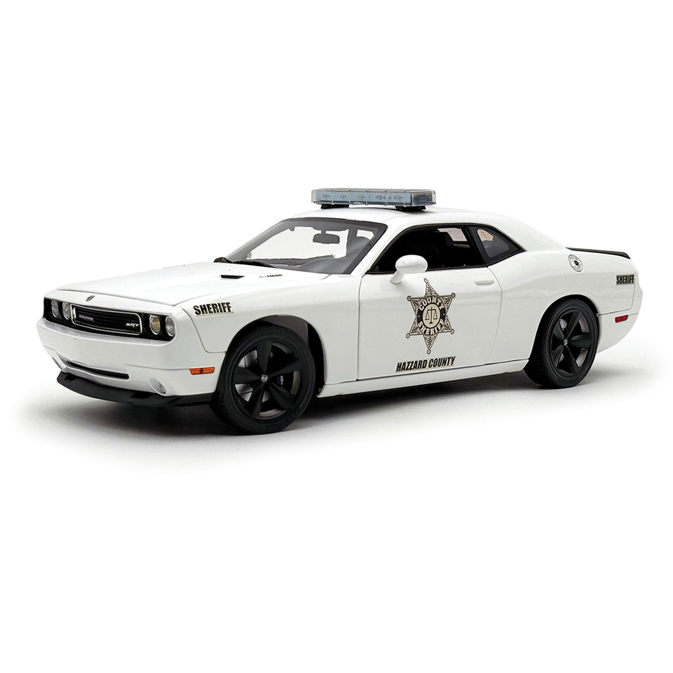 2010 Dodge Challenger SRT 8 - Hazzard County Sheriff Tribute 1:18 Scale Diecast Model Car by Acme Main Image
