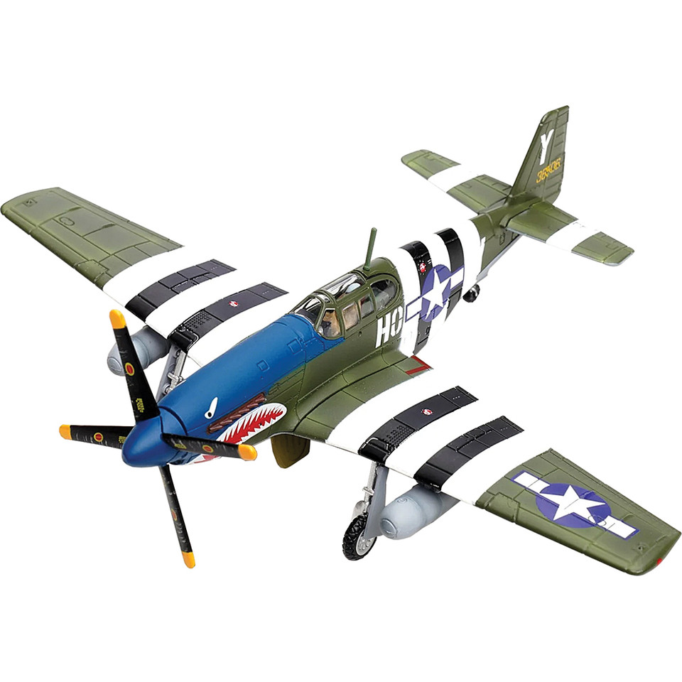 North American P-51B Mustang - John Bennett 487th Fighter Squadron - Blue-Nosed Bastards of Bodney 1:72 Scale Diecast Metal Replica by Legion Main Image