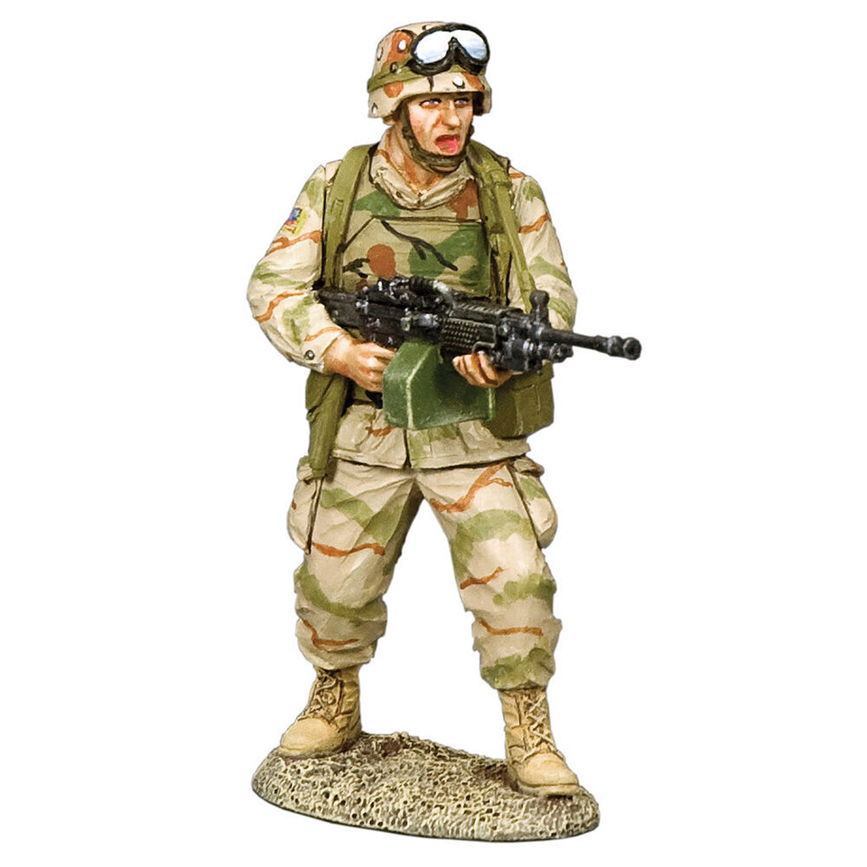 Ranger w/M249 SAW 1/30 Figure K&C (BHD006) 1:30 Scale Metal by King and Country Main Image