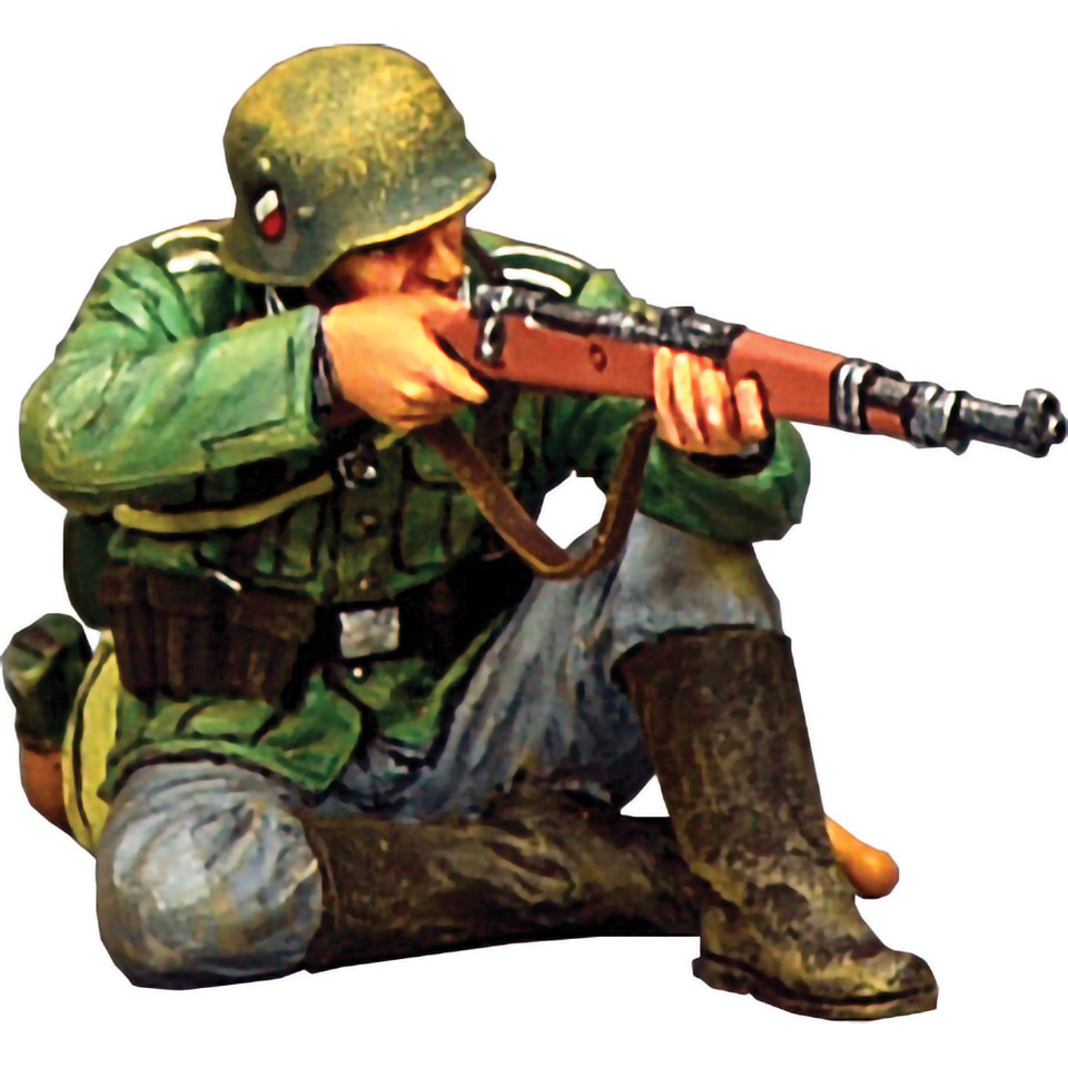 Riflemen Sitting Firing #1 1/30 Figure K&C (WH125) 1:30 scale Metal by King and Country Main Image