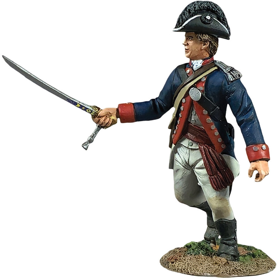 Wayne's Legion Infantry Officer 1/30 Figure William Britain 16138 1:30 Scale Die Cast Metal by William Britain Main Image