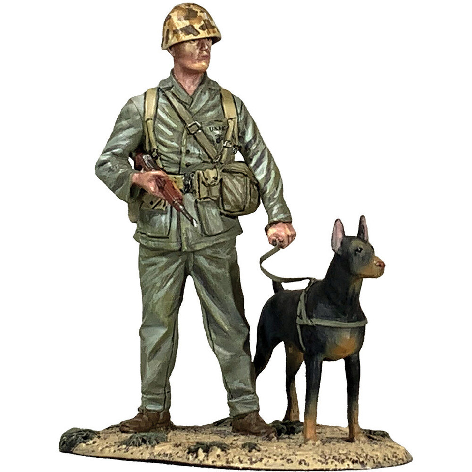 U.S.M.C. Dog Handler with Dog 1:30 Figure William Britain (13029) 1:30 Scale Metal by William Britain Main Image