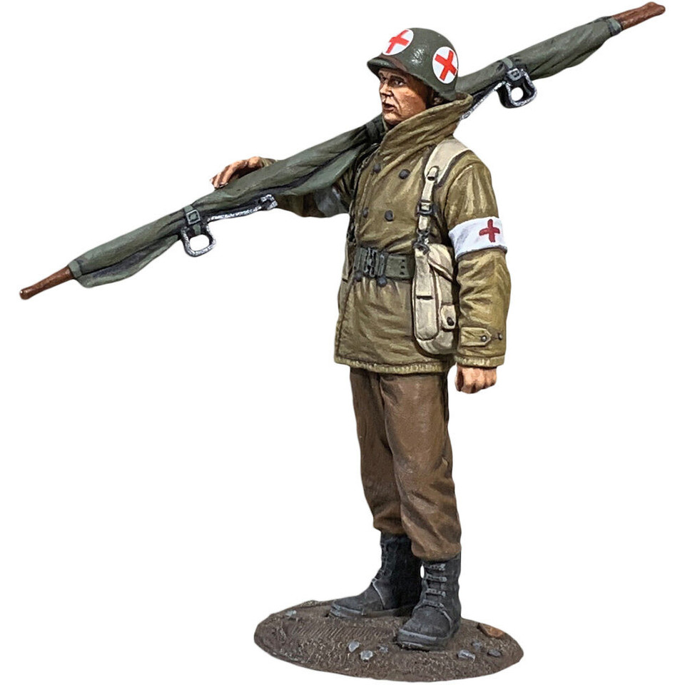 U.S. Infantry Medic with Stretcher 1/30 Figure 1:30 Scale Metal by William Britain Main Image