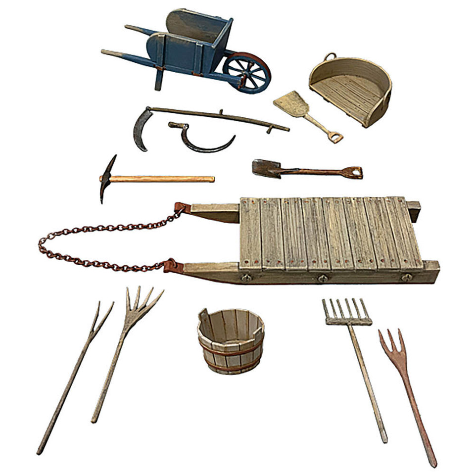 Farm Tools 18th-19th Century Set No.1 William Britain (53028) 1:30 Scale Resin by William Britain Main Image