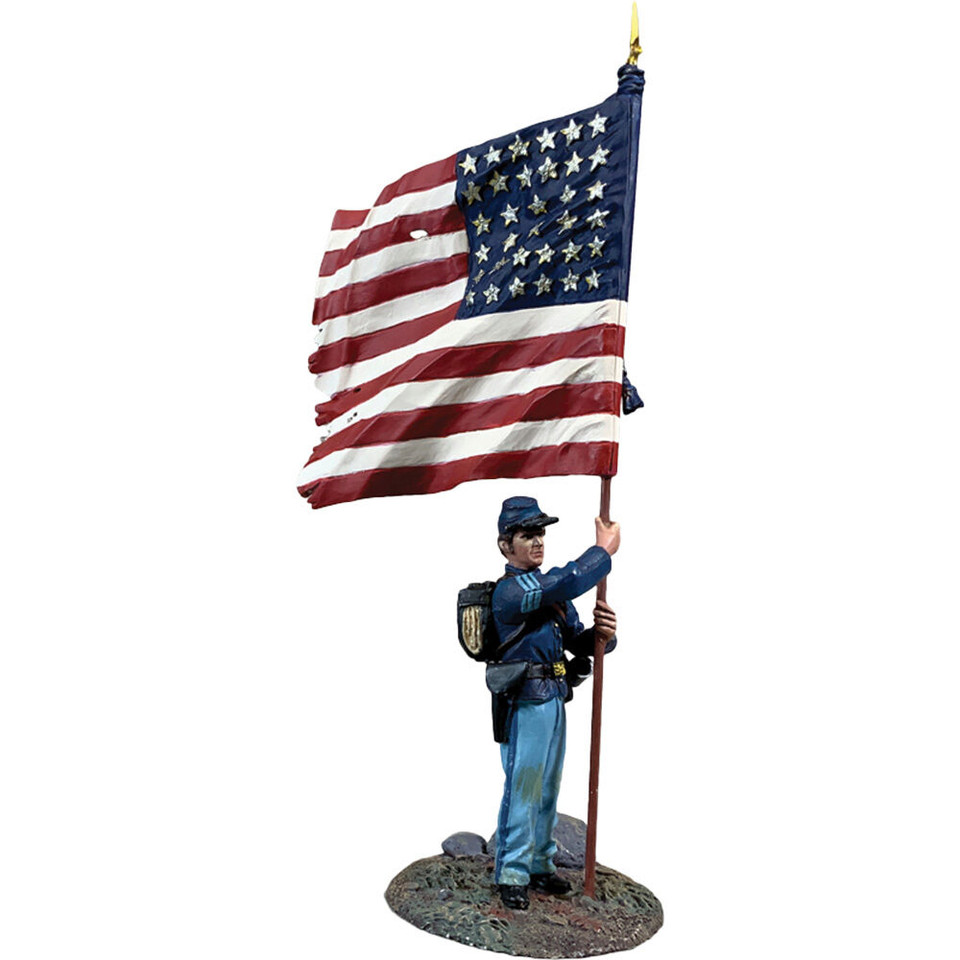 Union NCO Flagbearer 44th New York Infantry with National C William Britain (31417) 1:30 Scale Metal by William Britain Main Image
