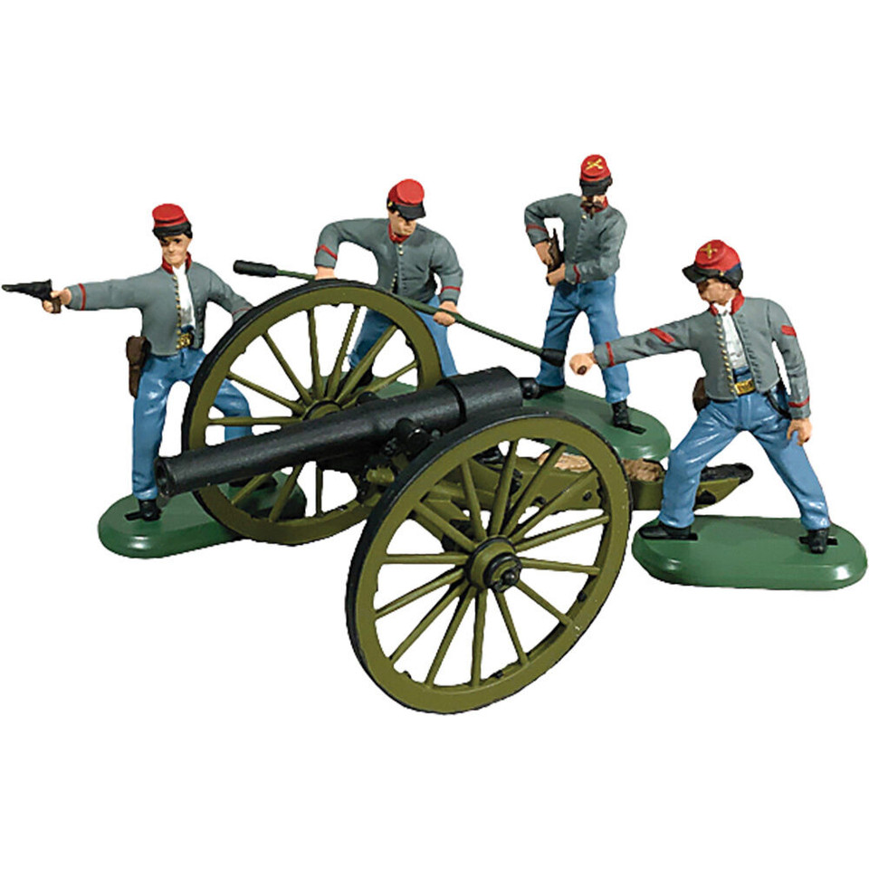 10 lb. Parrott Cannon w/4 Confederates 1/32 Plastic Figures WILLIAM BRITAIN (52110) 1:30 Scale Plastic by William Britain Main Image