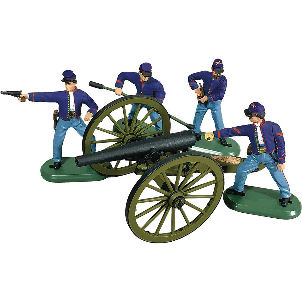 3 Inch Rifle Cannon w\4 Union Crew 1/32 Plastic Figure Set WILLIAM BRITAIN (52107) 1:30 Scale Plastic by William Britain Main Image